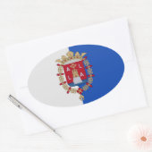 スペイン・アリカンテ国旗 楕円形シール (封筒)