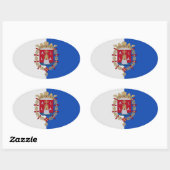 スペイン・アリカンテ国旗 楕円形シール (シート)