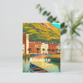 スペイン・アリカンテ旅行絵葉書アート、スペイン旅行 ポストカード (スタンド正面)