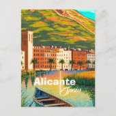 スペイン・アリカンテ旅行絵葉書アート、スペイン旅行 ポストカード (正面)