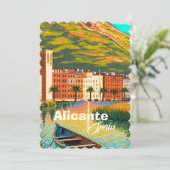 スペイン・アリカンテ旅行絵葉書アート、スペイン旅行P 招待状 (スタンド正面)