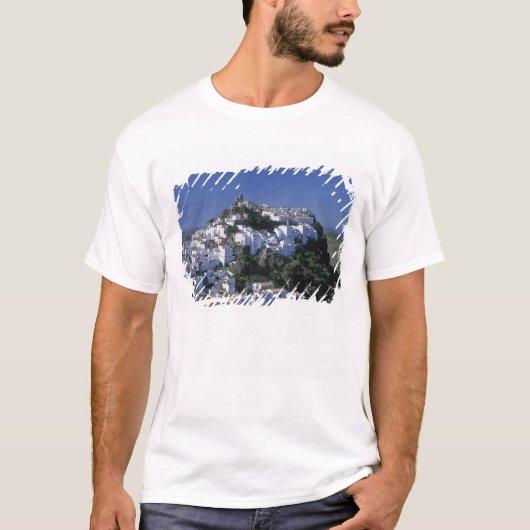 スペイン アンダルシア州 カサレスの白い村 Tシャツ (正面)