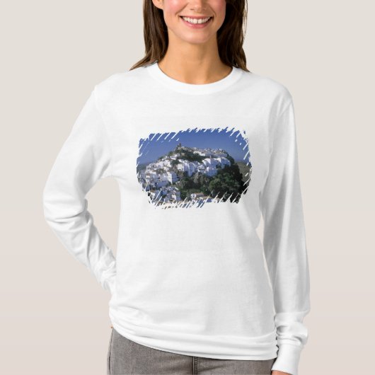 スペイン アンダルシア州 カサレスの白い村 Tシャツ (正面)