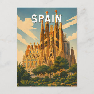 スペイン イラスト 旅行 アート ヴィンテージ ポストカード