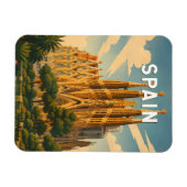 スペイン イラスト 旅行 アート ヴィンテージ マグネット (横)