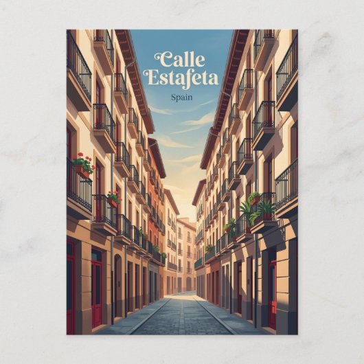 スペイン エスタフェタ通り ポストカード (正面)