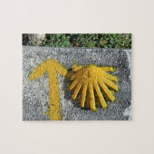 スペイン,エルカミーノのシェルと矢印のサイン ジグソーパズル (横)