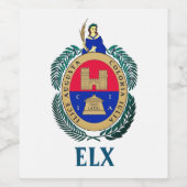 スペイン，エルチェの紋章 ワインラベル (シングルラベル)