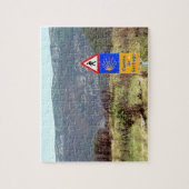 スペイン，エル·カミノ·デ·サンティアゴ·デ·コンポステラ徴候 ジグソーパズル (縦)