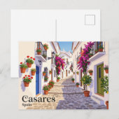 スペイン、カサレスの路地 ポストカード (正面/裏面)