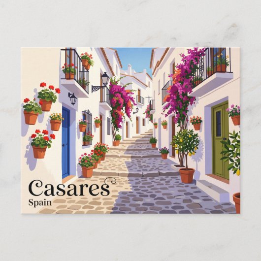 スペイン、カサレスの路地 ポストカード (正面)