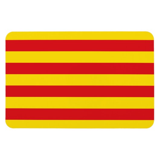 スペイン:カタルーニャ国旗 マグネット (横)
