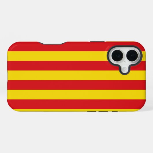 スペイン: カタルーニャ旗 セニェーラ iPhoneケース (裏面横)