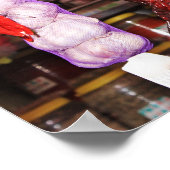 スペイン、カタロニア、バルセロナ、ラボケリア市場 ポスター (角)