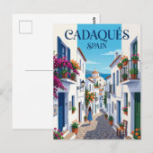 スペイン カダケス スペインの路地 ポストカード (正面/裏面)