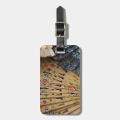 スペイン、カディズ州、セビリア。歴史的サンタ ラゲッジタグ (正面縦)