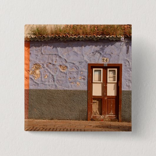 スペイン，カナリア諸島，テネリフェ，ヴィラ 缶バッジ (正面)