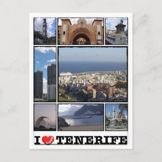 スペイン – カナリア諸島 – テネリフェ – I Love - ポストカード (正面)