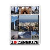 スペイン – カナリア諸島 – テネリフェ – I Love - Magne マグネット (縦)