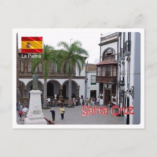 スペイン – カナリア諸島 – ラパルマ – サンタクルーズ –  ポストカード (正面)