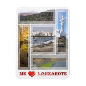 スペイン – カナリア諸島 – Lanzarote - I Love - Magn マグネット (縦)