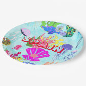 スペイン クラゲ カラフル 水中 ペーパープレート (アングル)