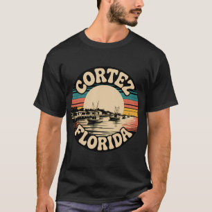 スペイン コミリャス 漁船 ピクセルアート 海岸線 Tシャツ