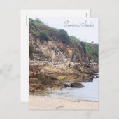 スペイン,コルナ | サンディビーチインレットアンドロッキークリフ シーズンポストカード (正面/裏面)