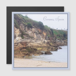 スペイン，コルナ | サンディーベイ海インレットマグネットカード
