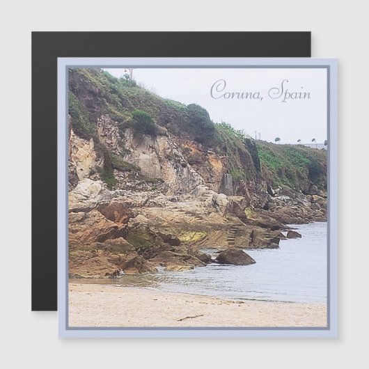 スペイン,コルナ | サンディーベイ海インレットマグネットカード (正面/裏面)