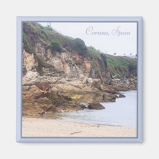 スペイン，コルナ | サンディーベイ海入り口 マグネット (正面)