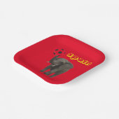 スペイン サッカー エレファント レッド イエロー モダン ペーパープレート (傾斜あり)