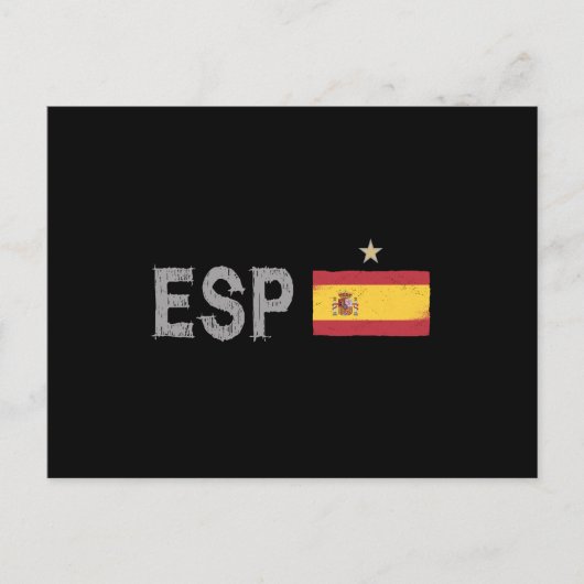 スペイン サッカー ファン シャツ スペイン国旗 ポストカード (正面)