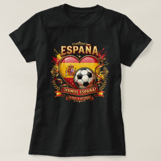 スペイン サッカー ファン シャツ - Vamos España フットボール グラフィック