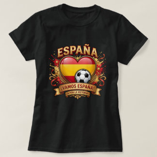 スペイン サッカー ファン シャツ - Vamos España フットボール グラフィック