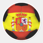 スペイン サッカー ボール スポーツ ラウンドシール (正面)