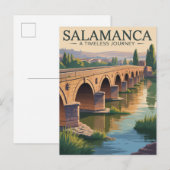 スペイン サラマンカ ローマ橋 ポストカード (正面/裏面)