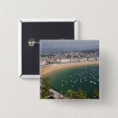 スペイン、サンセバスチャン。サン·バスク市 缶バッジ (正面&裏面)