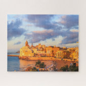 スペイン，シチェス，早朝の太陽 ジグソーパズル (横)