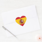 スペイン ステッカー ハート 愛国的なスペイン国旗 (封筒)