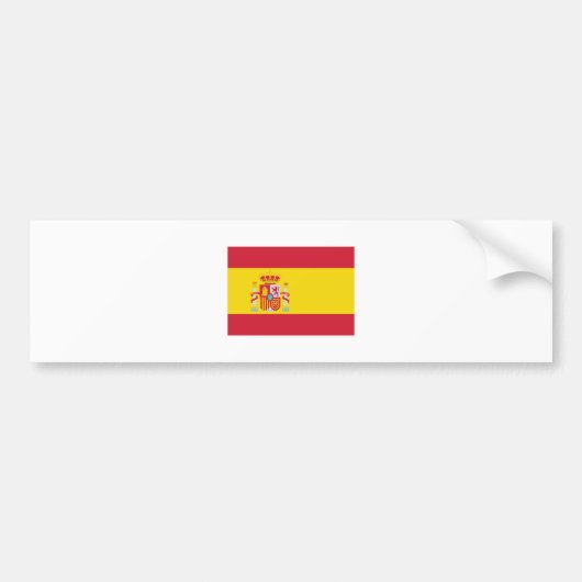 スペイン/スペインのな旗 バンパーステッカー (正面)