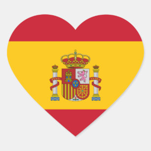 スペイン/スペインのハートフラグ ハートシール