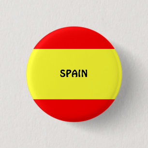 スペイン：スペイン国旗のボタン/ラペルピン 缶バッジ