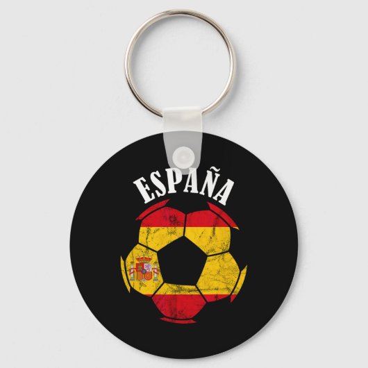スペイン スペイン国旗 サッカー選手 スペイン人 Pride キーホルダー (正面)