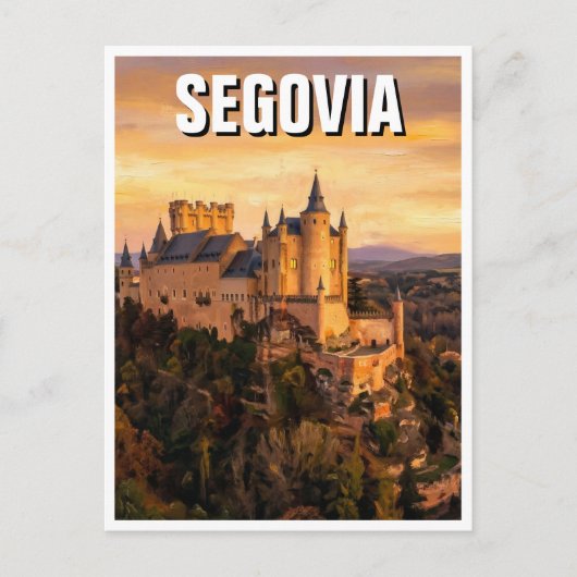スペイン セゴビアの要塞 旅行 ポストカード (正面)
