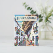 スペイン セテニル・デ・ラス・ボデガス(Setenil de las Bodegas)の路地 ポストカード (スタンド正面)