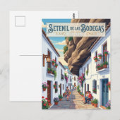 スペイン セテニル・デ・ラス・ボデガス(Setenil de las Bodegas)の路地 ポストカード (正面/裏面)