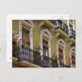 スペイン、セビリア、アンダルシアゲラニウムスつるオーバー ポストカード (正面/裏面)