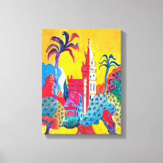 スペイン，セビリア。 キャンバスプリント (正面)