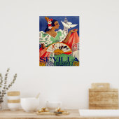 スペイン，セビリア，白い鳩の女性，ヴィンテージ ポスター (キッチン)